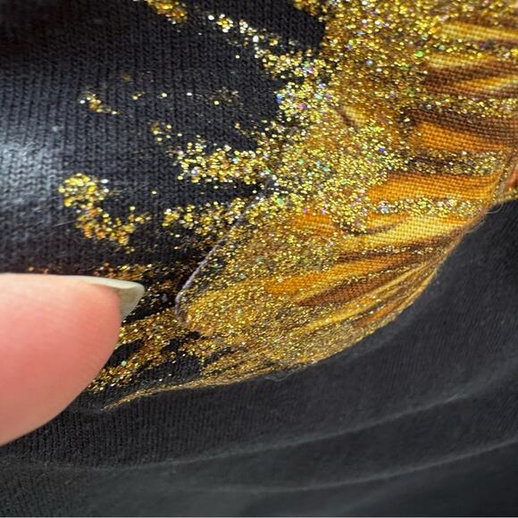 Vtg Autumn Fall Thanksgiving Best Fruit of the Loom Black USA T-Shirt XXL *Flaw* - Picture 10 of 12